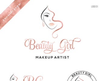 Hair Logo Makeup Artist Logo Woman Face Logo Hair Logo Etsy