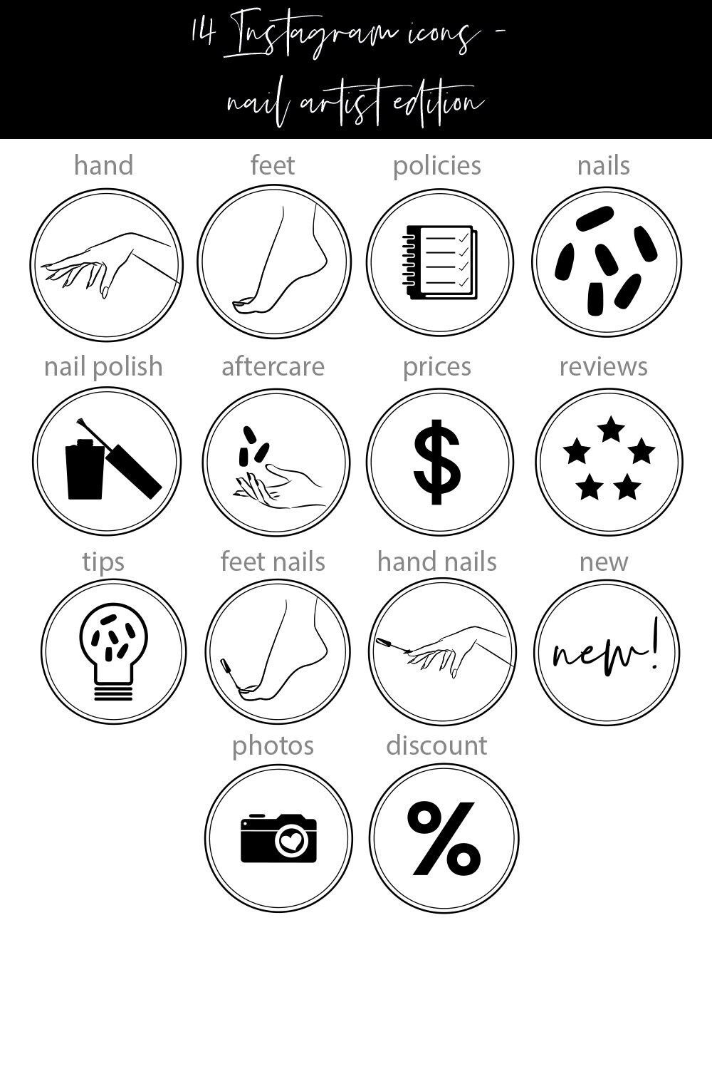 Instagram Story Highlight Icons Beauty Nails Nail Salon Etsy