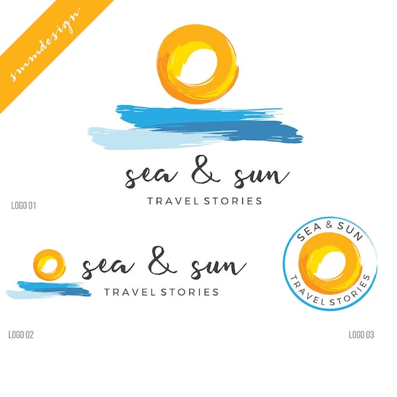 Reise Logo Sonne Logo Meer Logo Business Logo Design Etsy