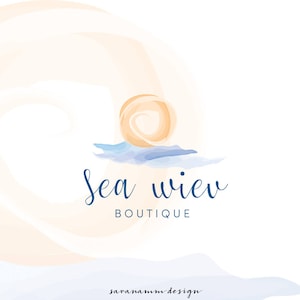 Custom Sun & Sea Logo Design: Beach Business Branding Package