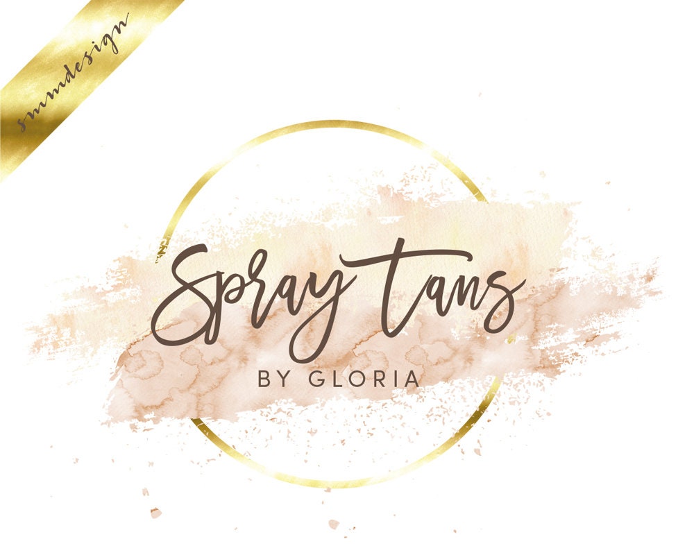Spray Tan Logo Mobile tanning logo Logo design Beauty logo Etsy