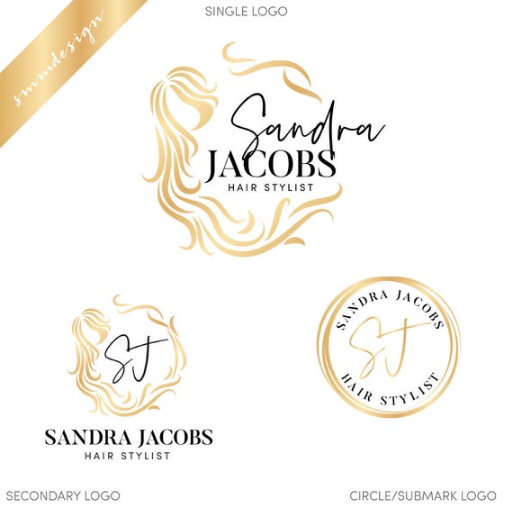 Hair Extension Logo Hair Logo Hair Extensions Salon Logo Etsy