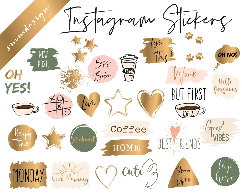 Instagram Story Stickers Instagram Sticker Pack Blogger Etsy