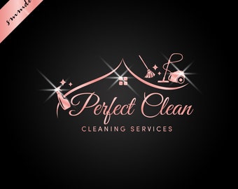 Premade Cleaning Service Logo: Housekeeping Branding 551b