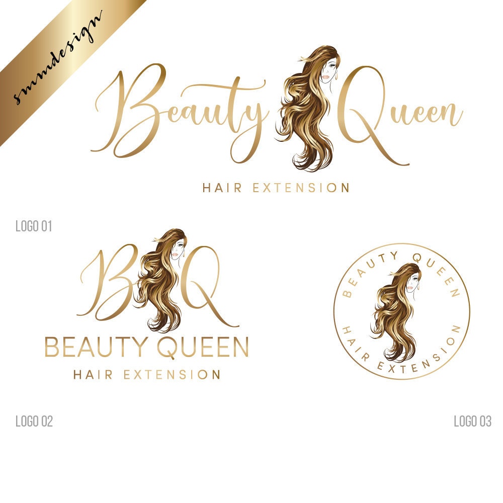 Hair extension logo hair stylist logo hair logo hair Etsy