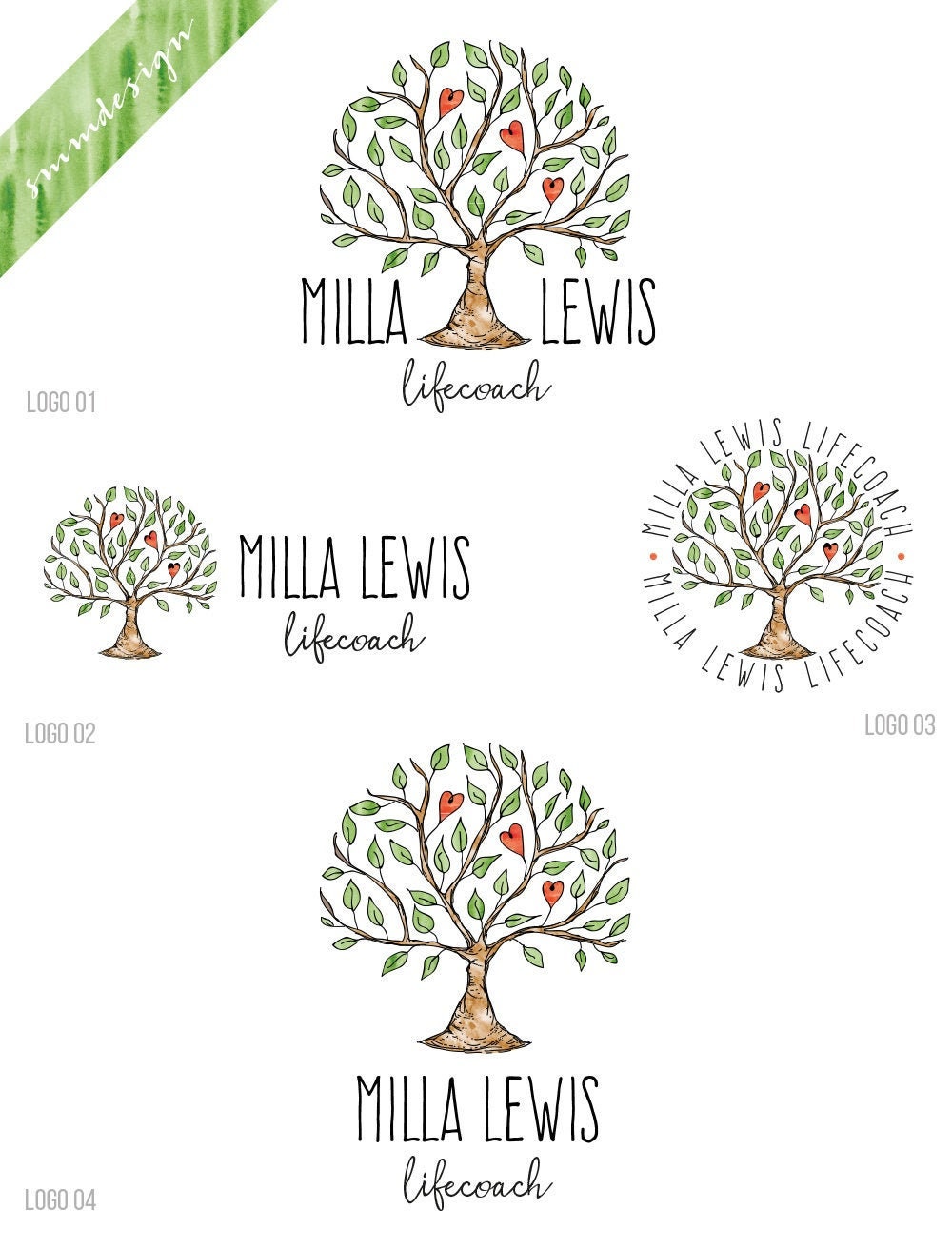 Tree of life logo, Life Coach logo, Therapist Logo, Photography logo and watermark, Watercolor tree logo, Nature logo Floral Logo design 465