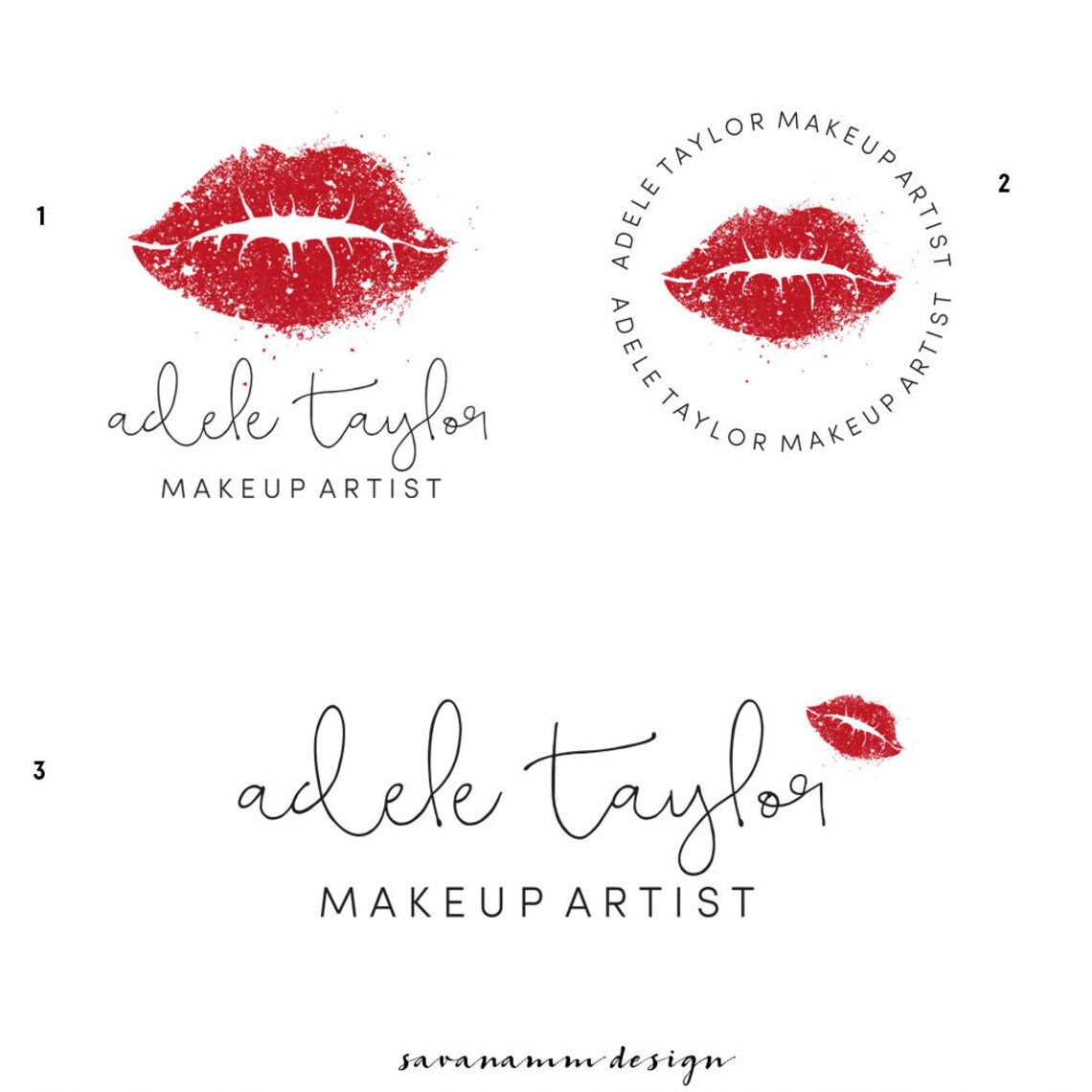 Make up logo Rose gold logo makeup logo artist logo makeup | Etsy