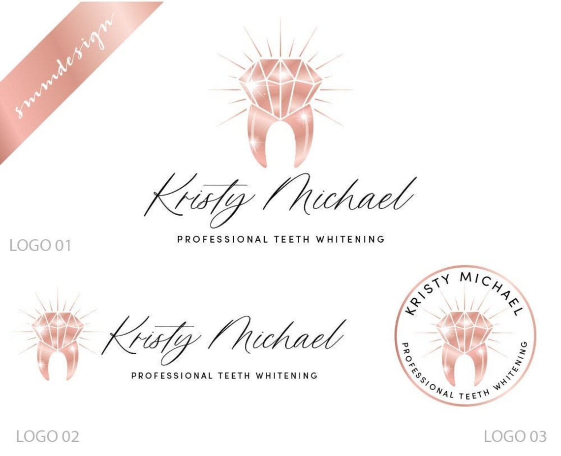 Teeth Whitening Logo Tooth Premade Logo Dentist Logo Dental Etsy