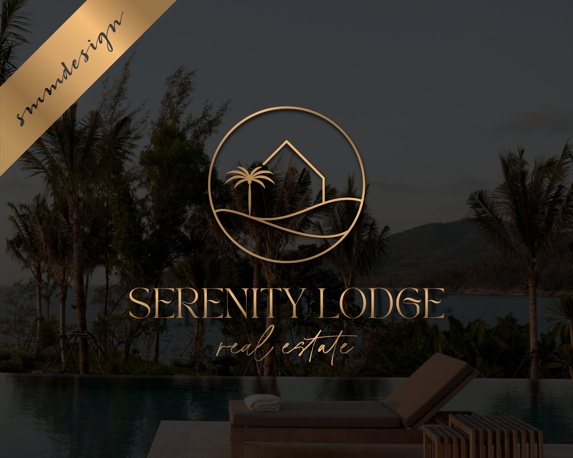 Modern Beach House Logo Realtor Logo Vacation House Logo Etsy UK