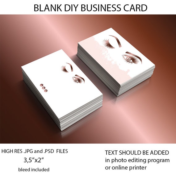 DIY Business Card Template Lashes Extension Business Card