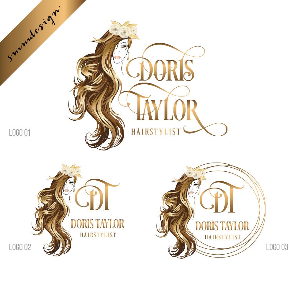 Hair stylist logo Hair extension logo hair logo hair Etsy