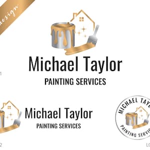 House Painting Service Logo, Home repair logo, Remodelling logo, Handyman logo, Renovation Logo, Construction Logo 795