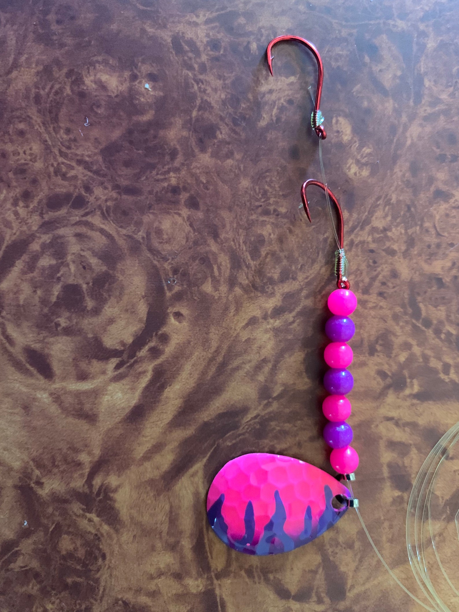 Kokanee tiger claw spinners glow Etsy