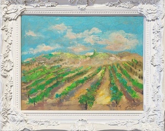 Vineyard View 2 Original Art, Vistas, Wineries Landscape Temecula Valley Wine Country Art