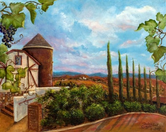 Leoness Vineyard and Winery Landscape Painting
