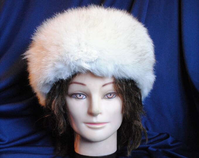 Vintage Ladies Faux Fur Mink Hat Russian Round in Cream W - Etsy