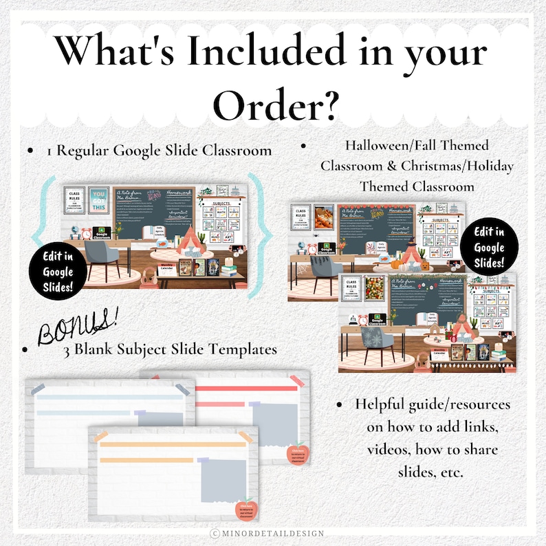 EDITABLE Virtual Classroom, Google Classroom Virtual Bitmoji, Digital