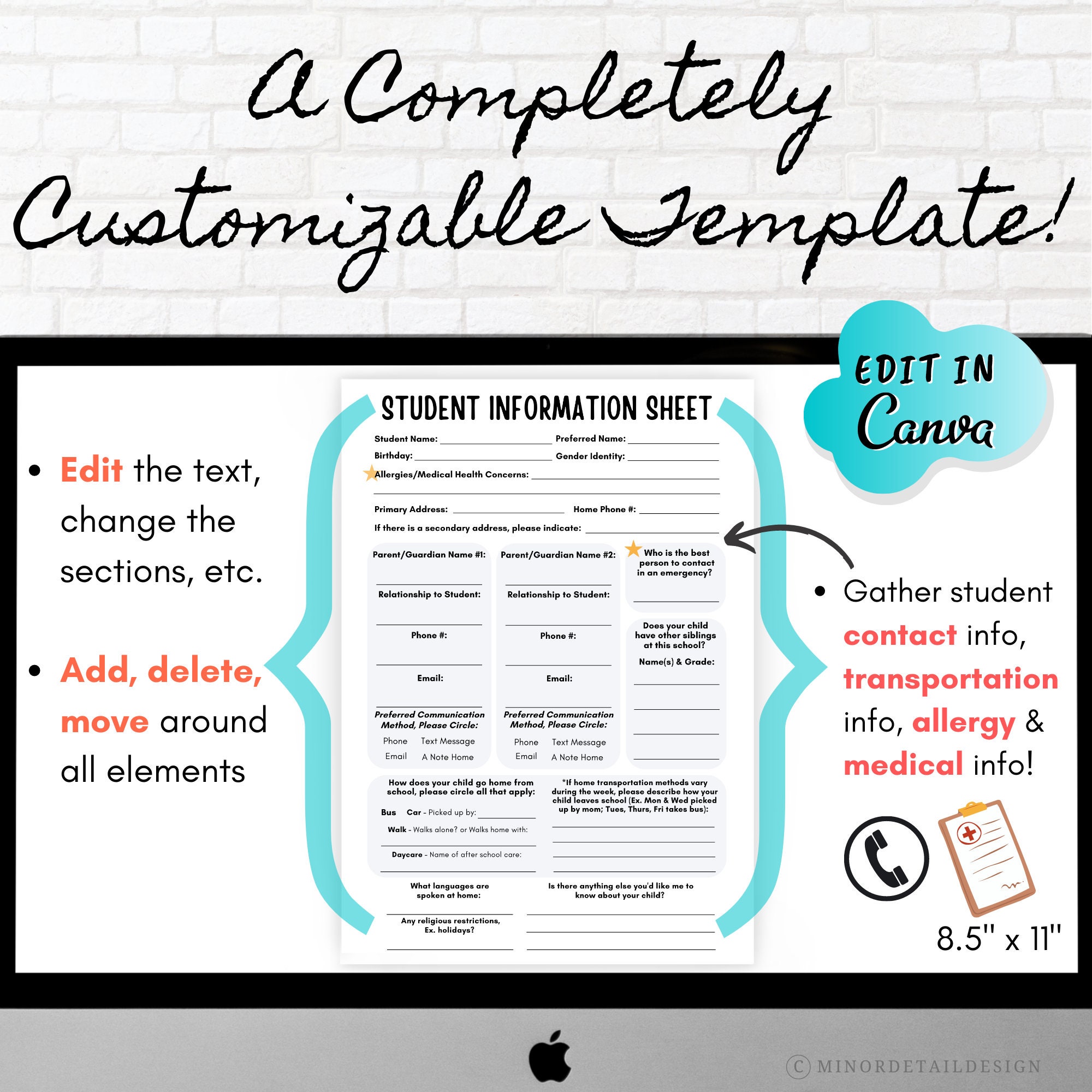 Student Information Sheet, Parent Contact Sheet, Student Information ...
