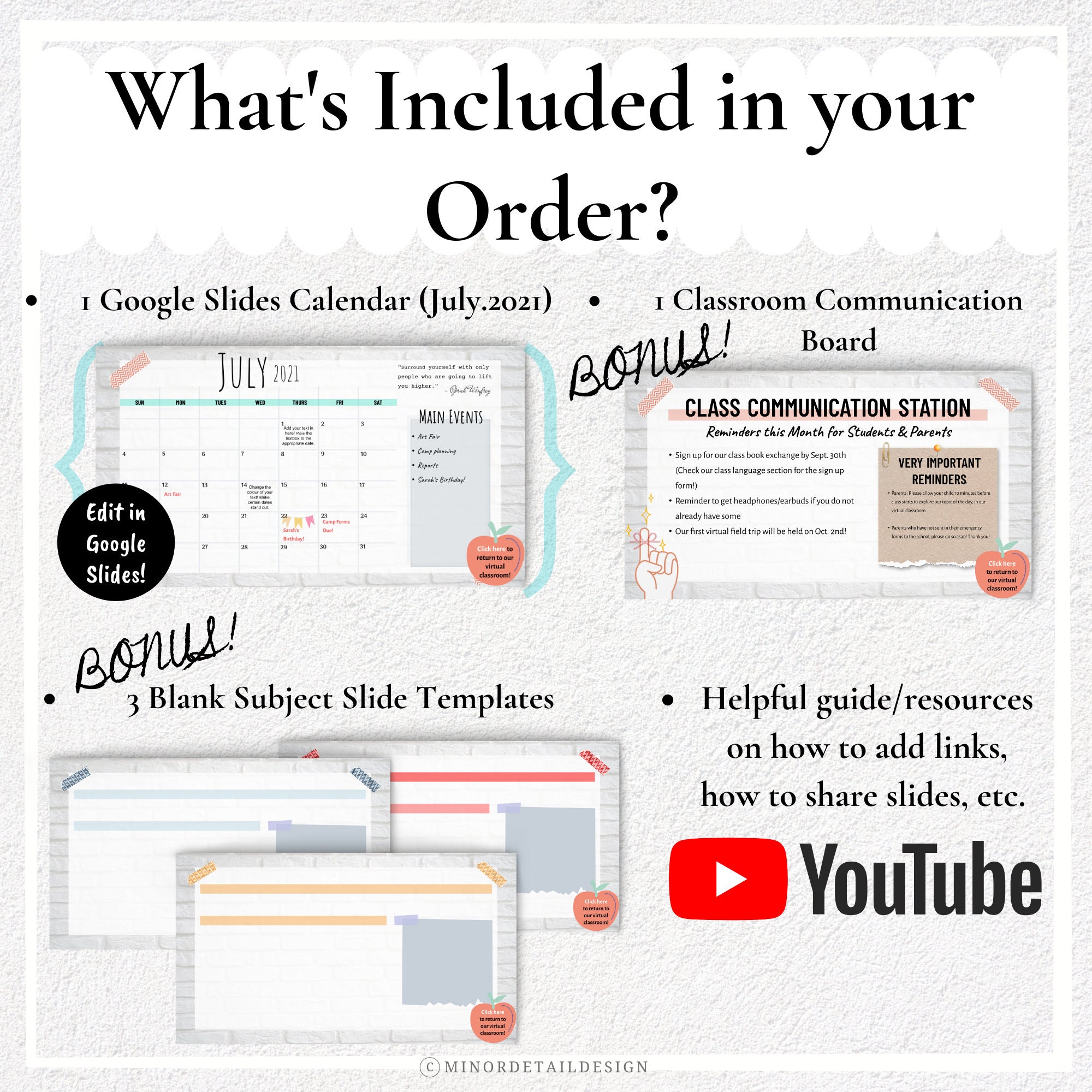 virtual-calendar-classroom-google-slides-calendar-digital-etsy