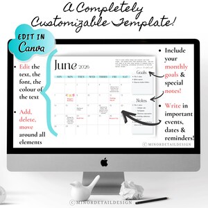 FULL YEAR CALENDAR, 12 Month Calendar Printable, Printable Calendars 2026, Minimalist White Calendar, 2026 Year Calendar, Wall Calendar image 3