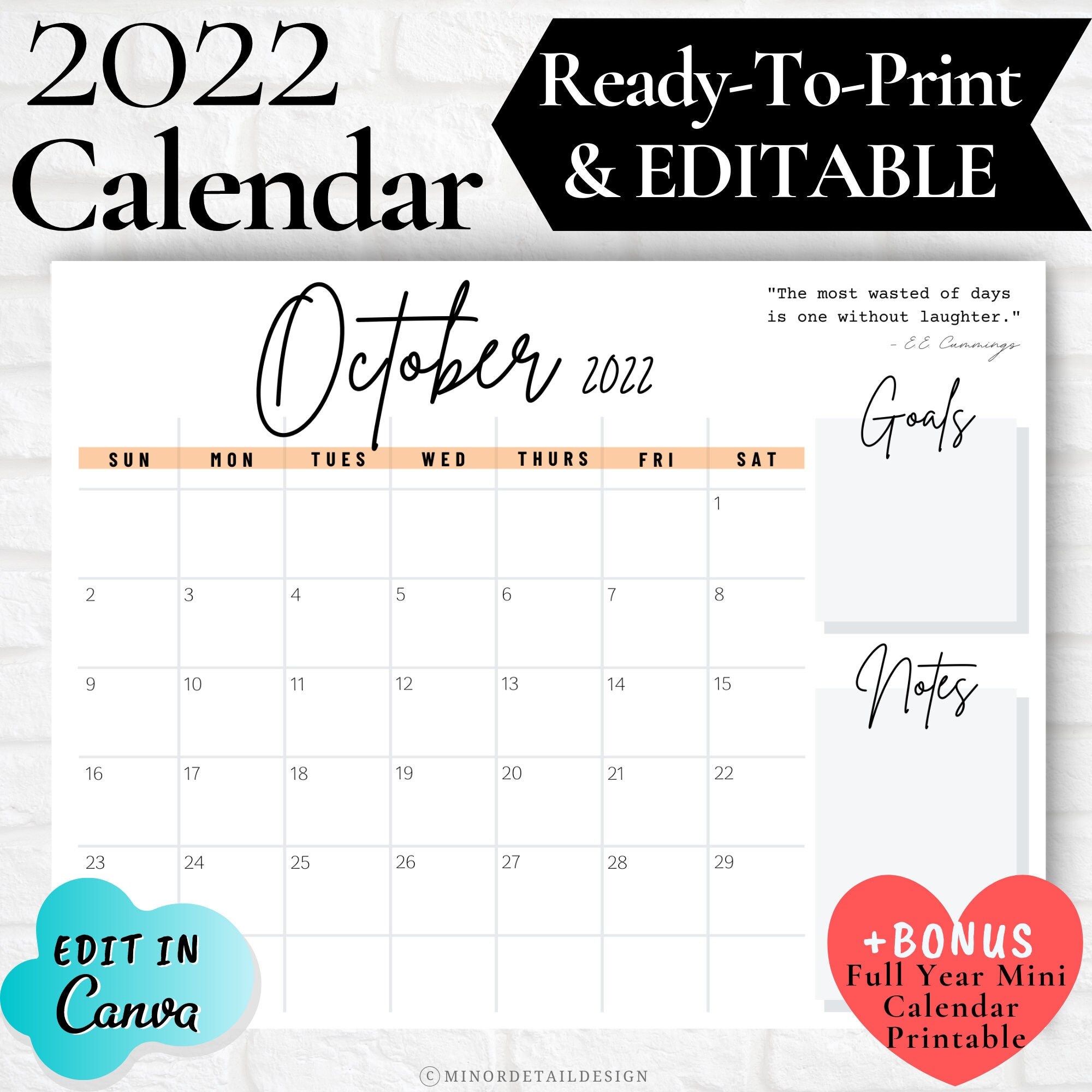 Fall 2022 Schedule October Calendar 2022 October 2022 Printable Calendar Fall | Etsy Ireland