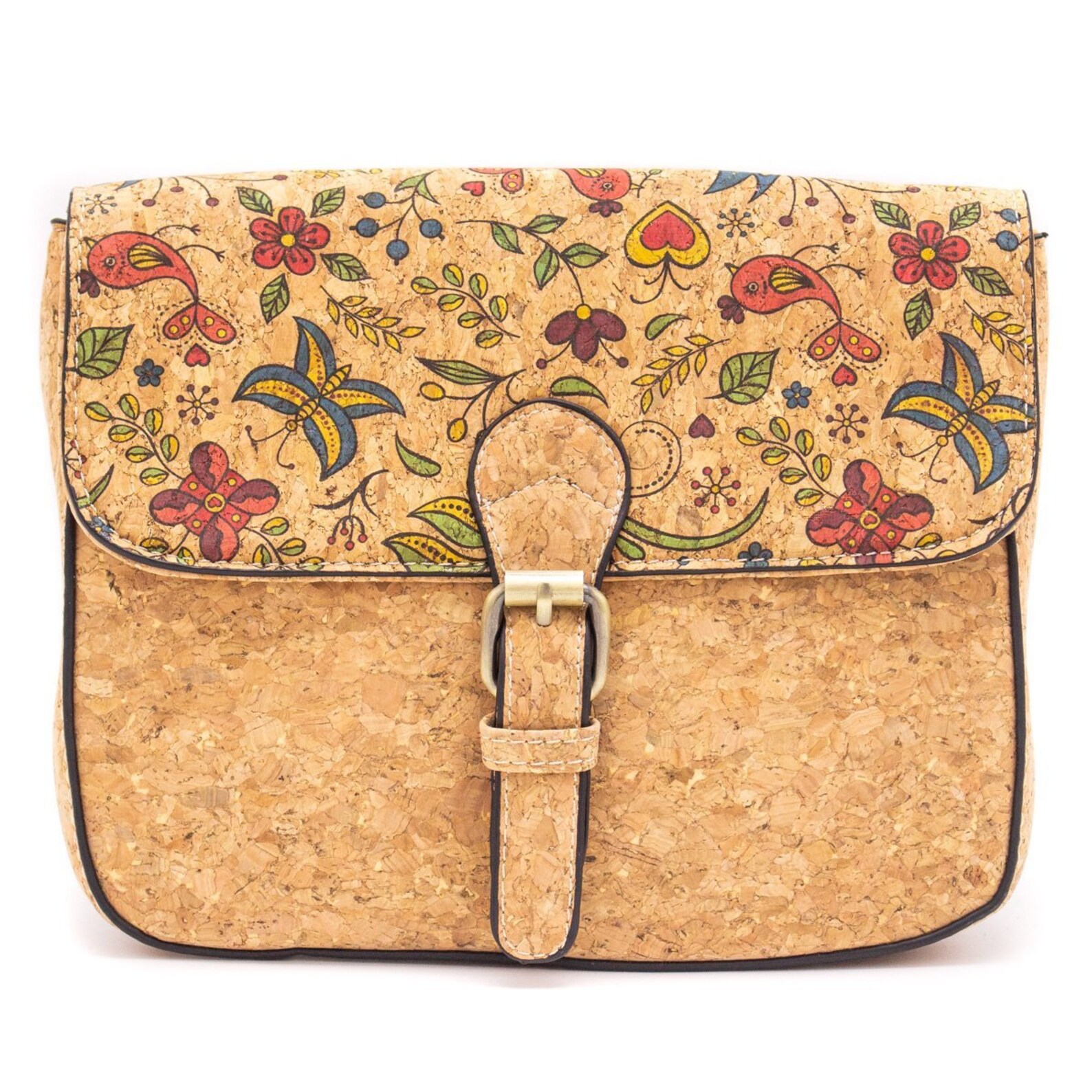 CORK PURSE Natural Cork Crossbody Bag with Cute Flowers w/ Etsy