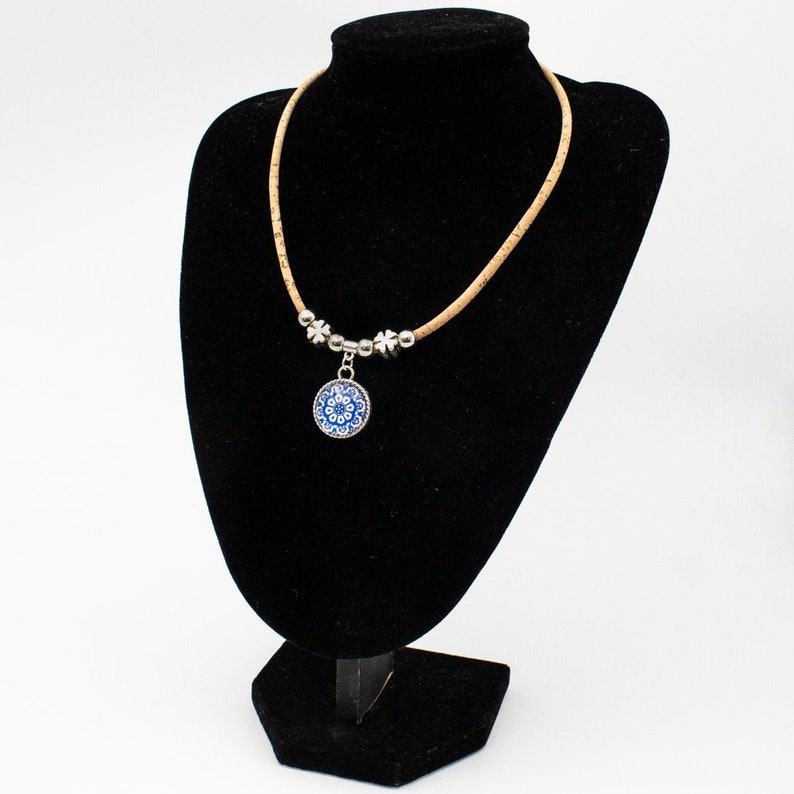 Cork Jewelry Set From Portugal Traditional Ceramic Tile Etsy