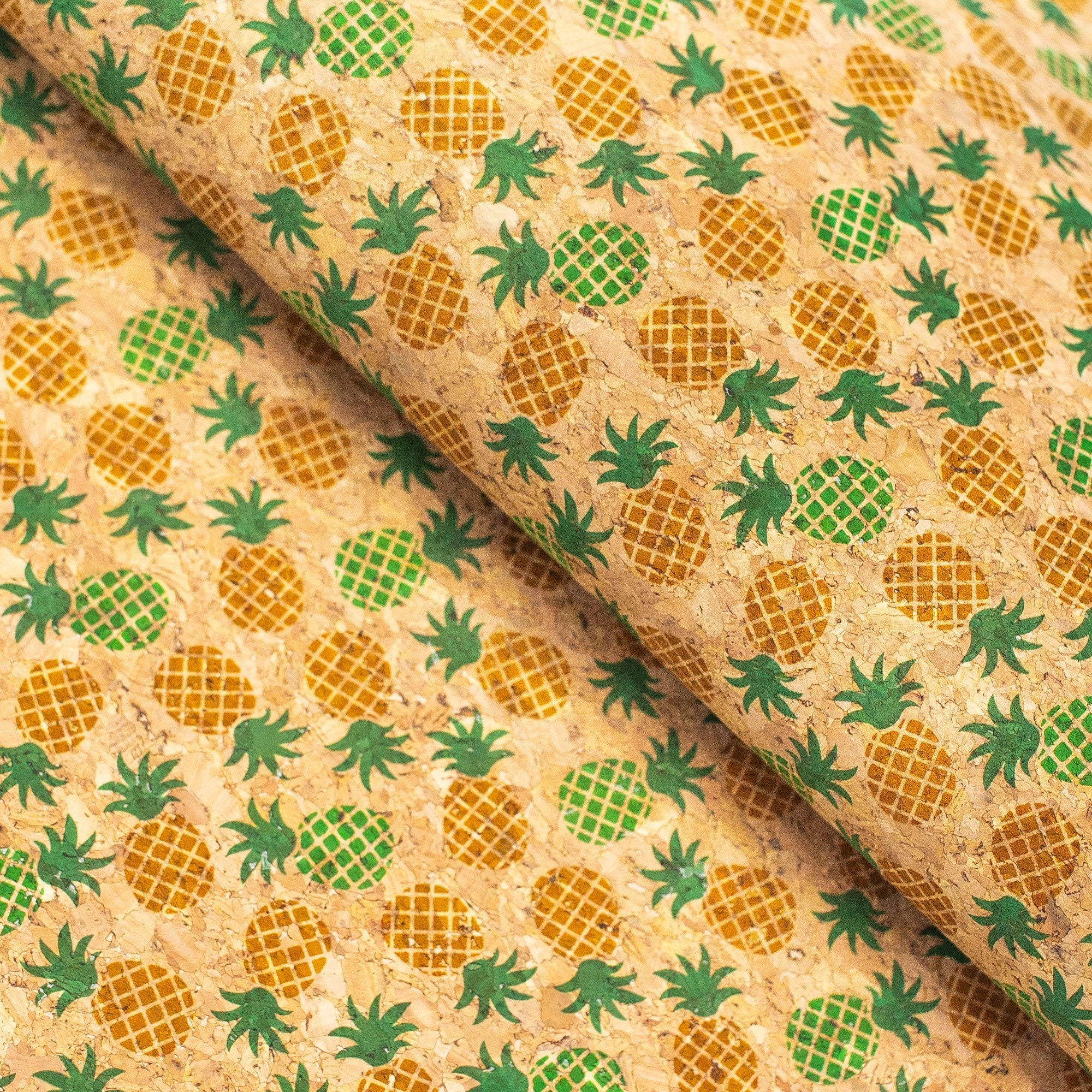 Fresh Pina Pattern Vegan Cork Fabric COF204 Etsy
