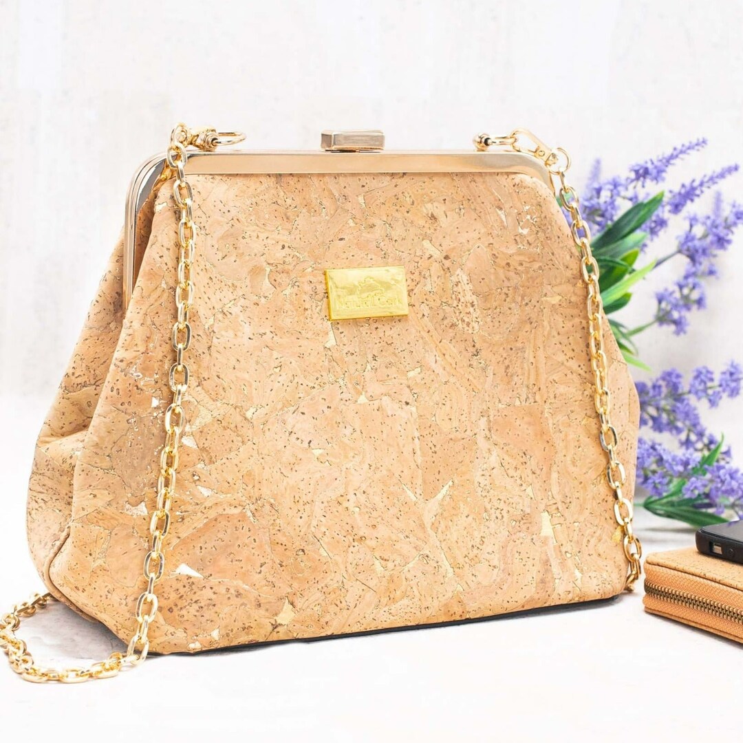 Metal Rim Cork Potli Vegan Sling Bag BAG2092 Etsy