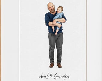 Grandparents To Be Personalized Print: First Grandchild Announcement Gift