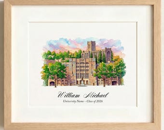 West Point Military Academy Watercolor Print | Army Gift