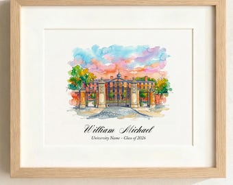 Brown University Van Wickle Gates Art Print – Custom Graduation Gift