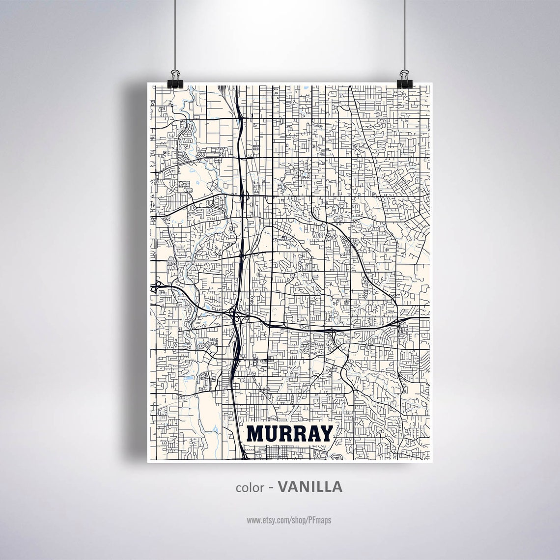 Murray Map Print Murray City Map Utah UT USA Map Poster  Etsy