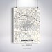 Lancaster Map Print, Lancaster City Map, Pennsylvania PA USA Map Poster, Lancaster Wall Art ...