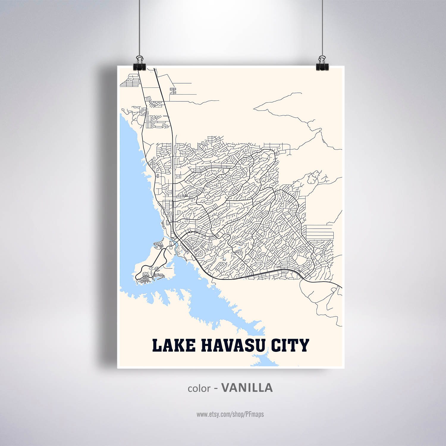 Lake Havasu City Map Lake Havasu City Map Print, Lake Havasu City Map, Arizona Az Usa Map  Poster, Lake Havasu City Wall Art, City Street Road Map