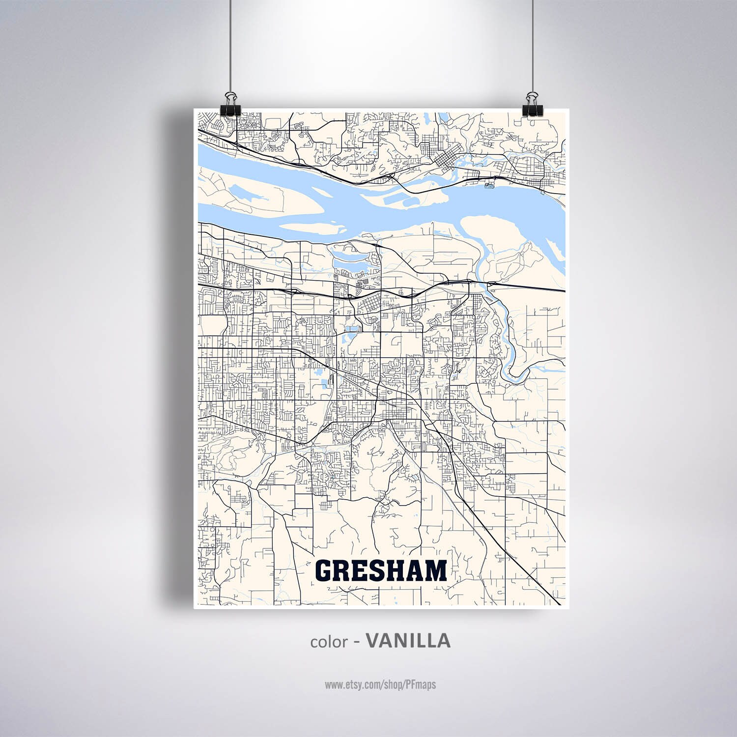 Gresham Map Print Gresham City Map Oregon OR USA Map Poster - Etsy