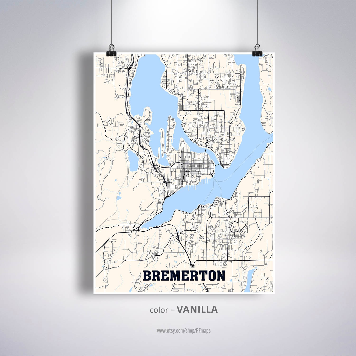 Bremerton Map Print Bremerton City Map Washington WA USA Map Etsy