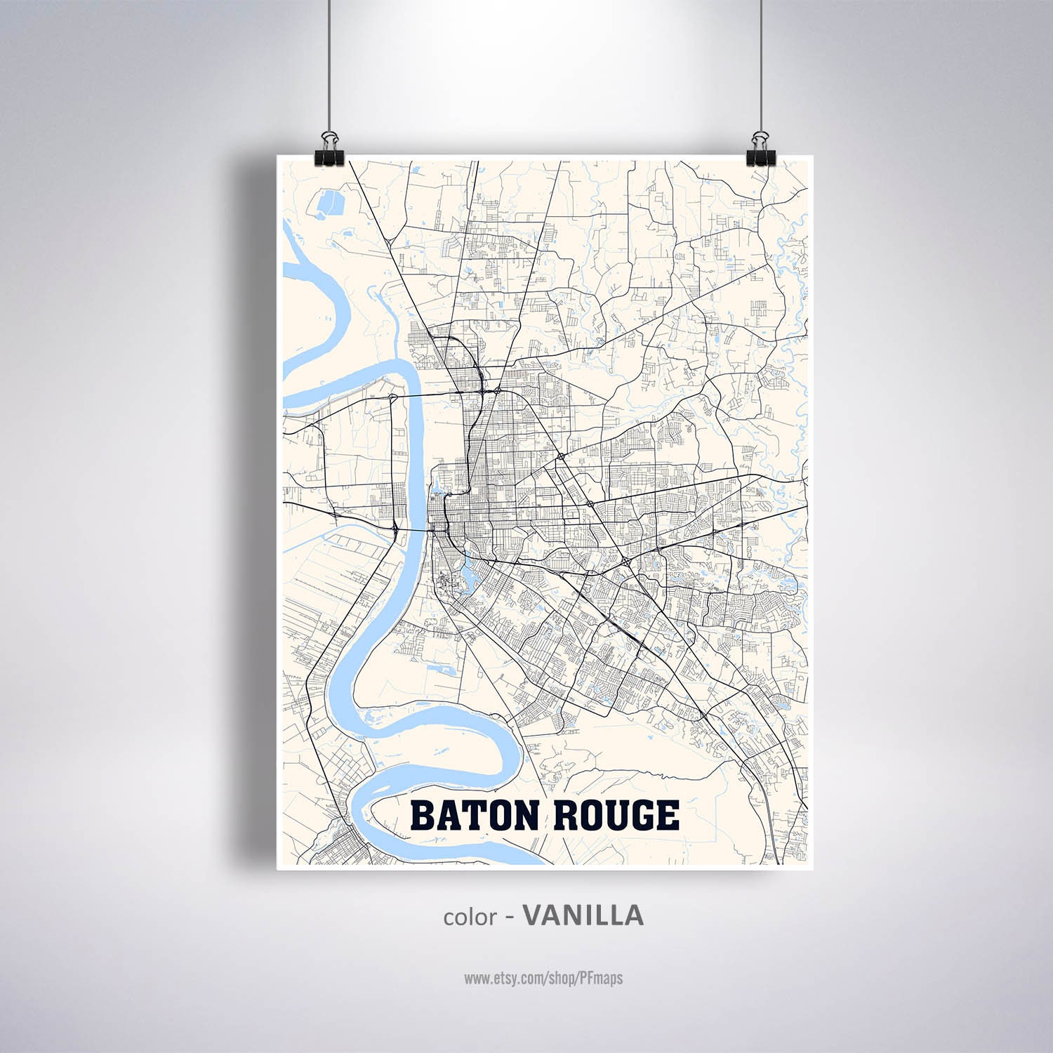 Baton Rouge City Map Baton Rouge Map Print Baton Rouge City Map Louisiana La Usa | Etsy Uk