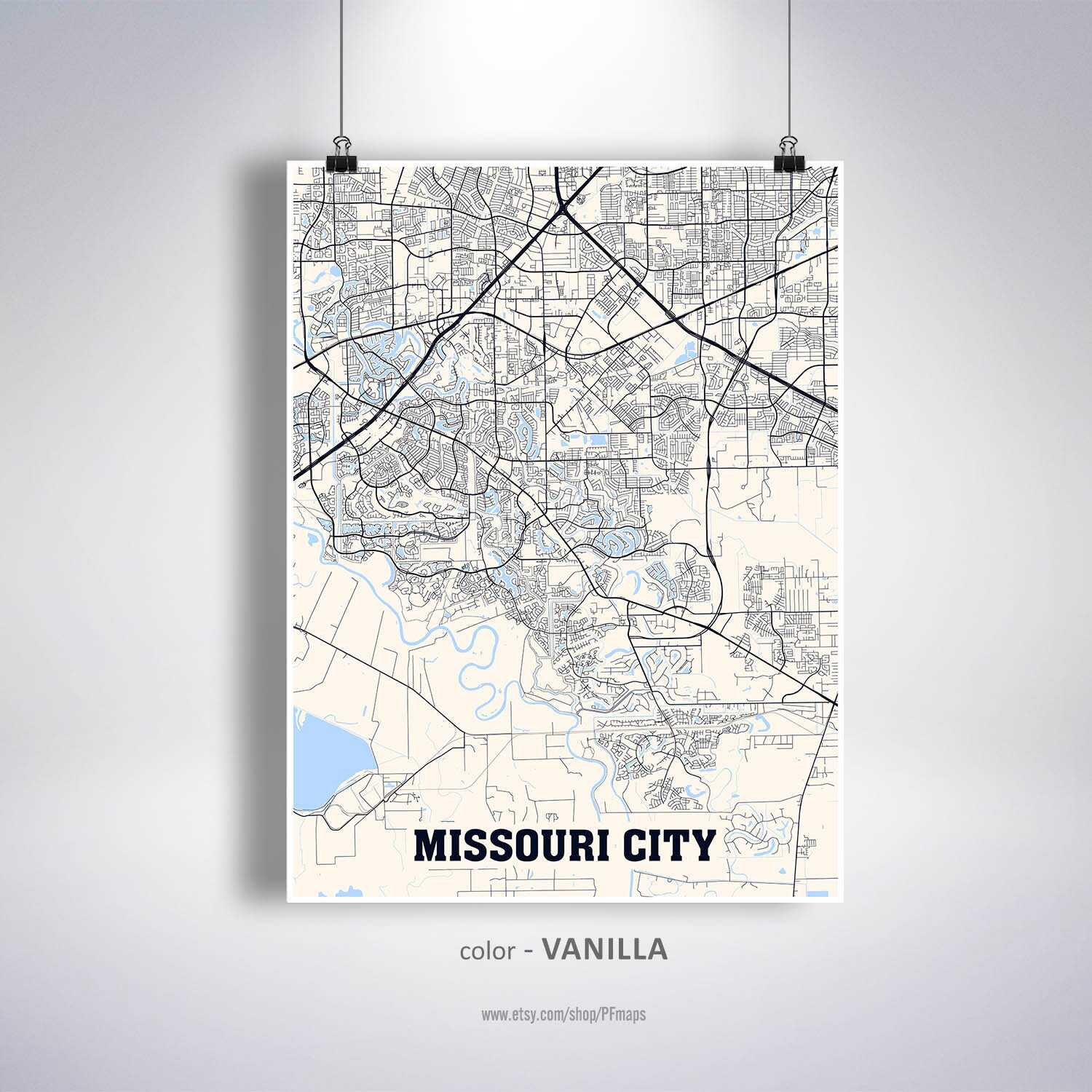Missouri City Map Print Missouri City Map Texas TX USA Map  Etsy