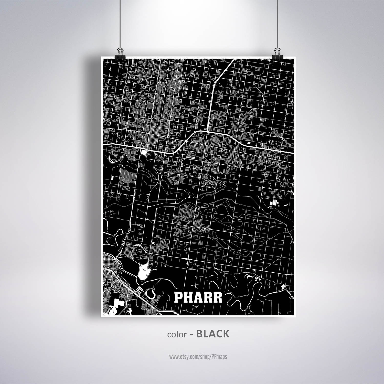 Pharr Map Print Pharr City Map Texas TX USA Map Poster Etsy