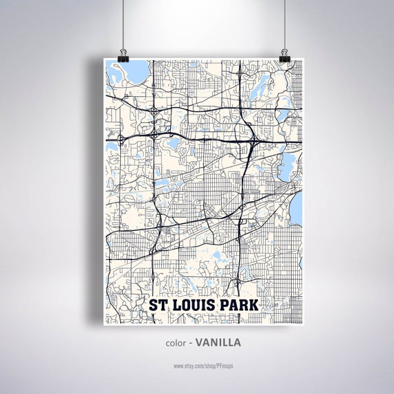 St Louis Park Map St Louis Park Map Print Saint Louis Park City Map Minnesota | Etsy Ireland