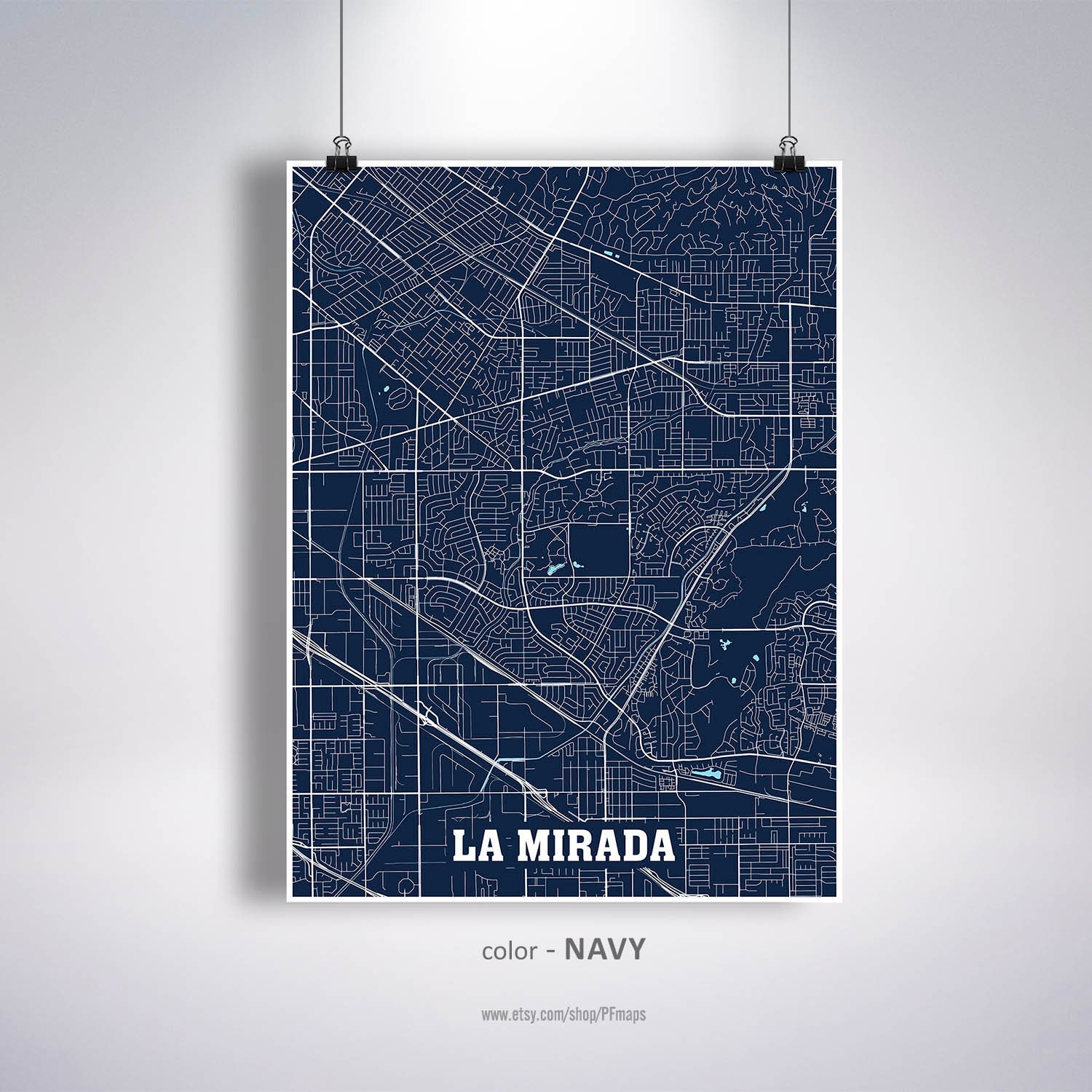 La Mirada Map Print La Mirada City Map California CA USA Map Etsy