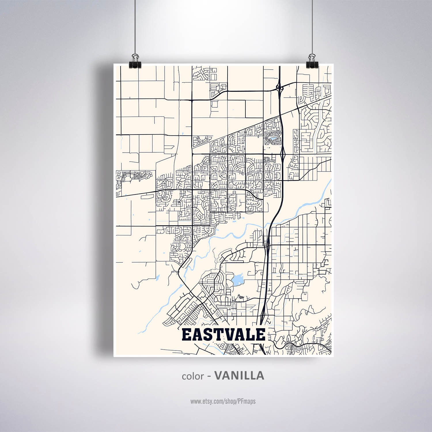 Eastvale Map Print Eastvale City Map California CA USA Map  Etsy