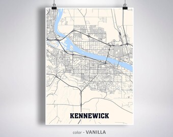 Kennewick Map Print | Etsy