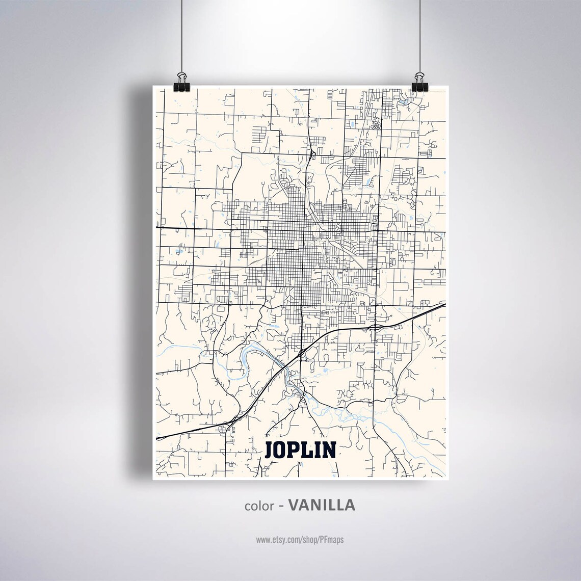 Joplin Map Print Joplin City Map Missouri MO USA Map Poster Etsy