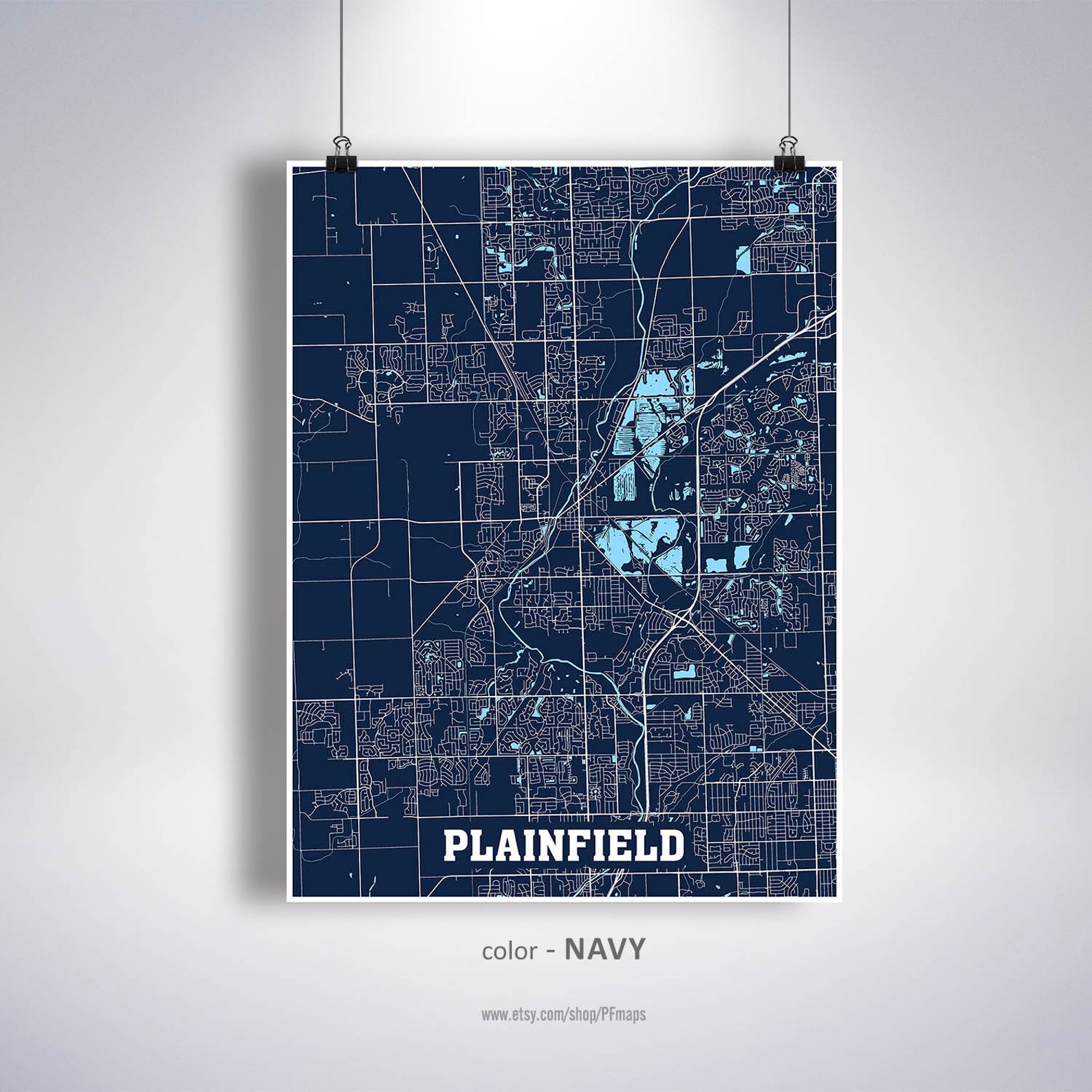 Plainfield Map Print Plainfield City Map Illinois IL USA Map Etsy