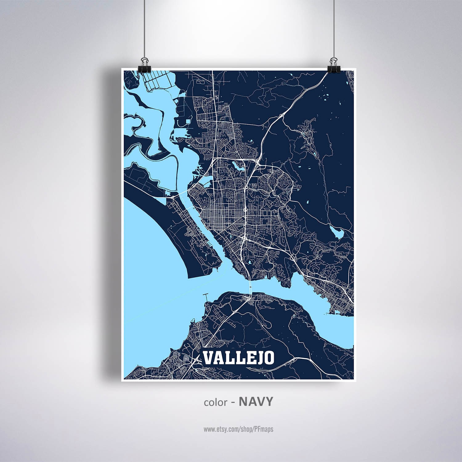 Vallejo Map Print Vallejo City Map California CA USA Map - Etsy Finland