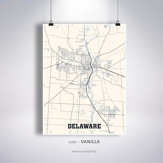 OH Map Ohio Poster Print Wilmington