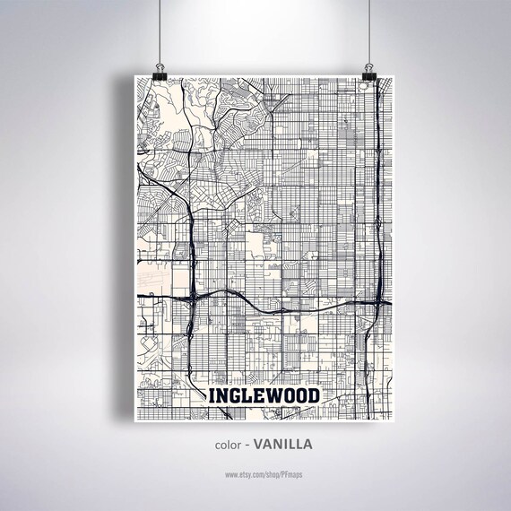 Inglewood Map Print Inglewood City - Il 570xN.1520975690 85c8