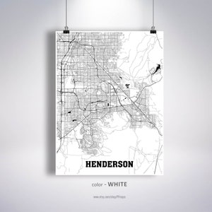 Henderson Map Print Henderson City Map Nevada NV USA Map | Etsy